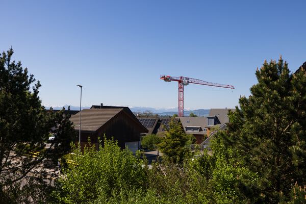 Aussicht in die Berge vom Balkon